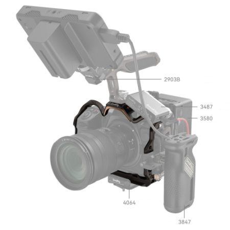 mallRig 4316B Night Eagle - klatka do Nikon Z8 - zawartość zestawu